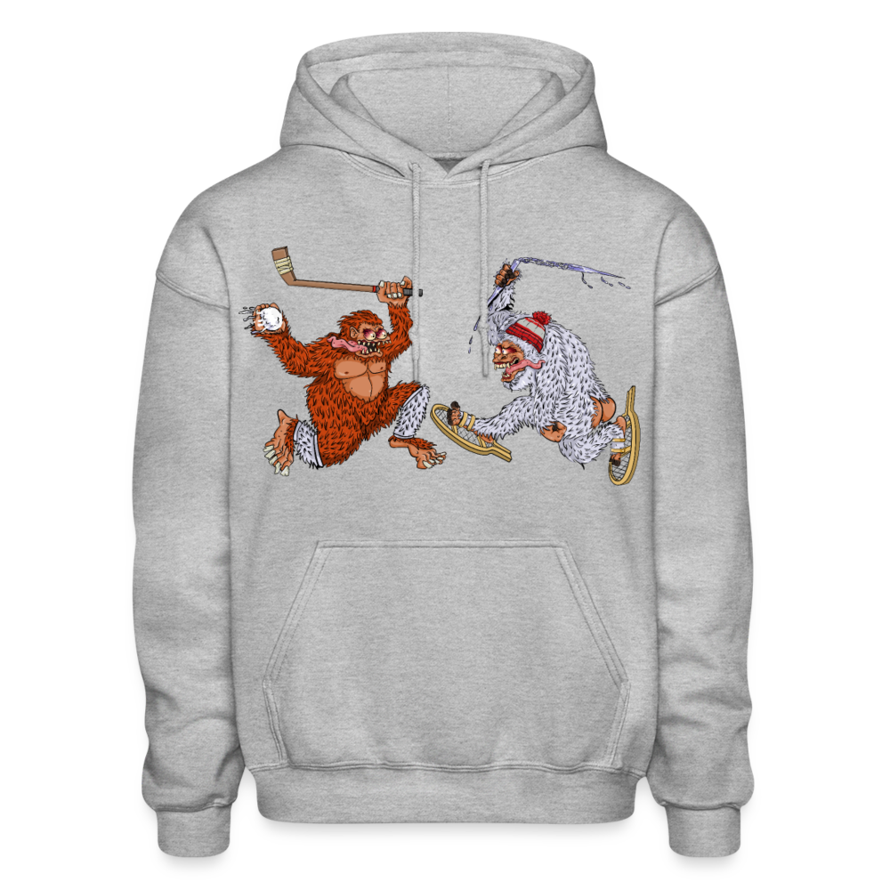 Bigfoot vs. Yeti Hoodie - heather gray